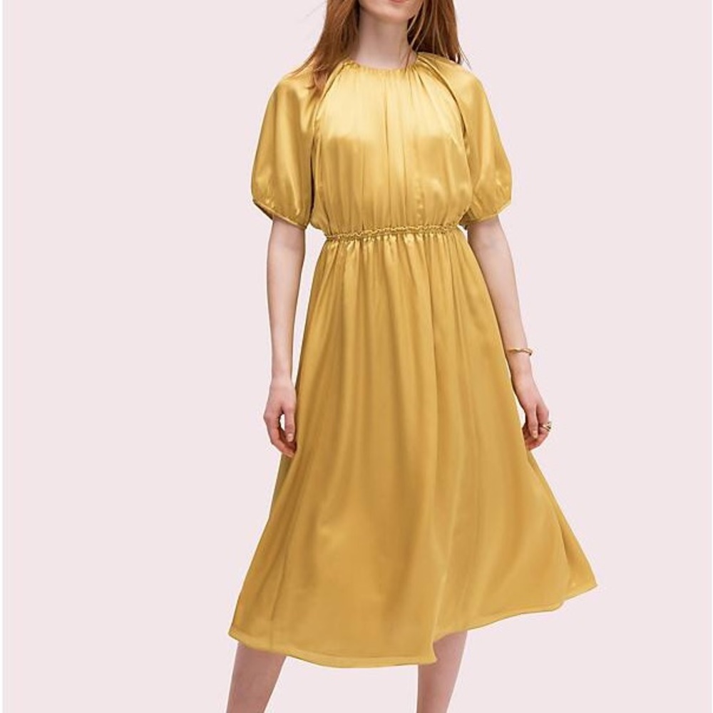 NWOT Kate Spade silk open-back midi dress